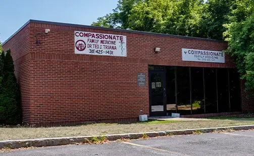 downtown syracuse primary care near syracuse ny from compassionate family medicine building entrance.webp